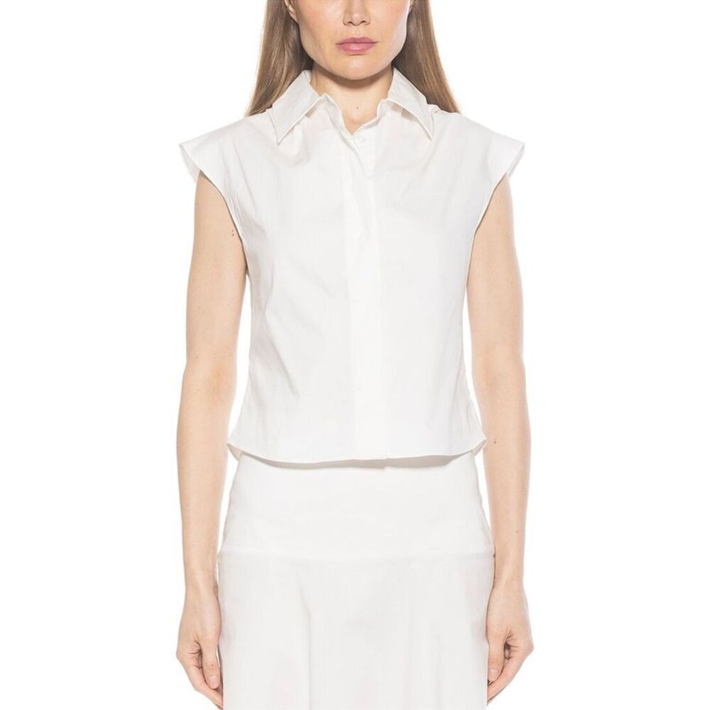 Alexia Admor Womens Juniper Shirt, White